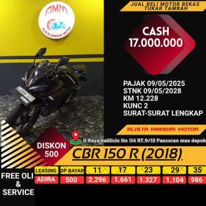 Jual bekas ALISTA MENJUAL CBR 150 R 2018,lokasi di Depok