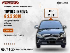 Jual bekas DP2JT INNOVA 2.5 G 2014 AT DIESEL TANGAN 1 ORIGINAL,lokasi di 