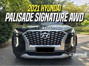 Jual bekas 2021 Hyundai Palisade 2.2 Signature AWD SUV Black on Red 4X4 Diesel Hitam,lokasi di DKI Jakarta