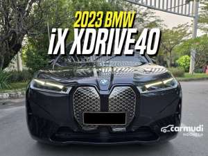 Jual bekas 2023 BMW iX 0.0 xDrive40 Sport SUV Black on Black EV Electric xDrive Hitam,lokasi di DKI Jakarta