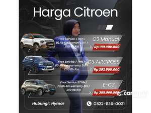 Jual bekas 2024 Citroen C3 Aircross 1.2 Puretech 110 SUV. BOMBASTIS PROMO SPECIAL NIK 2023 DISKON UP TO 100JUTAAN. WULING BINGOU 2024, WULING CLOUD 2024. BOOKNOW,lokasi di DKI Jakarta