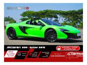 Jual bekas 2015 McLaren 650S 3.8 Spider Convertible Mantis Green Odo 6 Rbuan RARE ITEMS,lokasi di DKI Jakarta