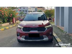 Jual bekas 2021 KIA Sonet 1.5 Premiere SUV merah sunroof km31rb audiobose,lokasi di DKI Jakarta