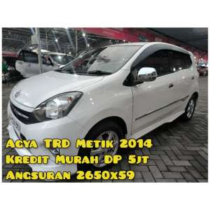 Jual bekas Agya TRD S 2014 Metik Putih Original,lokasi di 