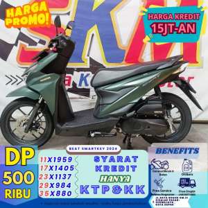 Jual bekas bayar 500 proses kilat KTPKK beat smartkey 2024 cash crdt,lokasi di Cibubur