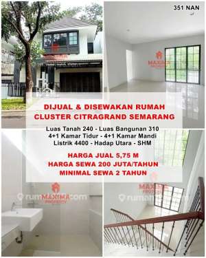 Di jual rumah citragrand semarang boulevard lokasi di Tembalang, tersedia melalui melalui situs Olx