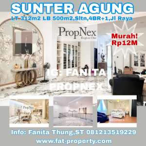 Dijual rumah mewah di pinggir jl ry Sunter Agung,JakUt LT312m2 LB 500m lokasi di Tanjung Priok, tersedia melalui melalui situs Olx