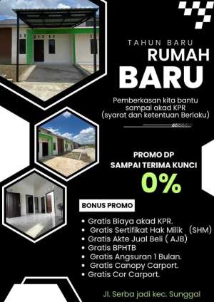 Dijual rumah subsidi dekat tol binjai lokasi di Sunggal, tersedia melalui melalui situs Olx