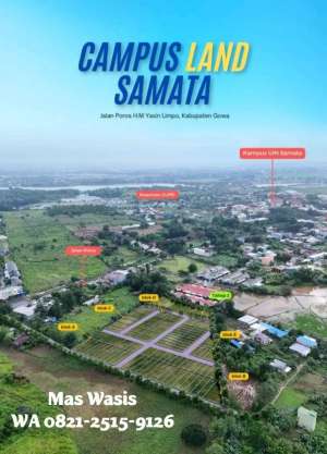 Dijual Tanah Kavling Siap Bangun dekat Kampus UIN Samata, RSU Yapika lokasi di Somba Opu (Upu), tersedia melalui melalui situs Olx