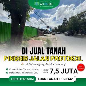 DIJUAL TANAH SUPER STRATEGIS JLN SULTAN AGUNG WAY HALIM BANDAR LAMPUNG lokasi di Way Halim, tersedia melalui melalui situs Olx
