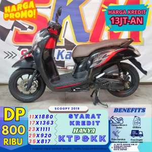 Jual bekas DP 800 free servis slma angsrn Scoopy 2018 cash credt,lokasi di Cempaka Putih