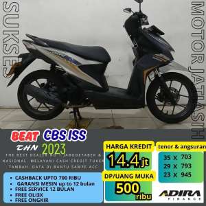 Jual bekas HONDA BEAT CBS ISS 2023 bisa cash dan kredit,lokasi di Tambun Selatan