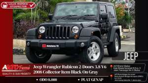 Jual bekas Jeep Wrangler Rubicon 2-Doors 3.8 V6 2008 Collector Item Black On Gray,lokasi di 