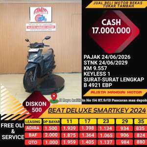 Jual bekas KREDIT DP 1 JT BEAT DELUXE SMARTKEY 2024 PLAT B DEPOK,lokasi di Pancoran Mas