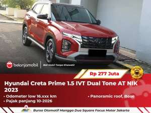 Jual bekas LOW KMHyundai Creta Prime 1.5 IVT Dual Tone AT 2023 2024,lokasi di 