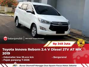 Jual bekas LOW KMToyota Innova Reborn 2.4 V Diesel 2TV AT Putih 2019 2020,lokasi di 