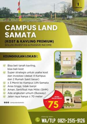 MAKASSAR Kavling Tanah Murah Meriah di GOWA, Sulawesi Selatan lokasi di Somba Opu (Upu), tersedia melalui melalui situs Olx