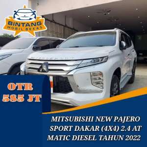 Jual bekas MITSUBISHI PAJERO SPORT DAKAR ULTIMATE 4X4 2.4 AT MATIC TAHUN 2022,lokasi di 