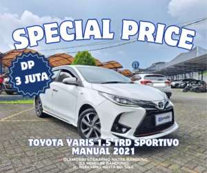 Jual bekas OLXmobbi DP 3 JUTA - TOYOTA YARIS 1.5 TRD SPORTIVO MT 2021,lokasi di 