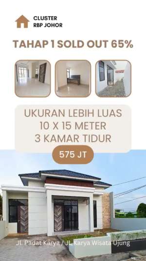 RUMAH 10 X 15 GRATIS AC LOKASI JOHOR lokasi di Medan Johor, tersedia melalui melalui situs Olx