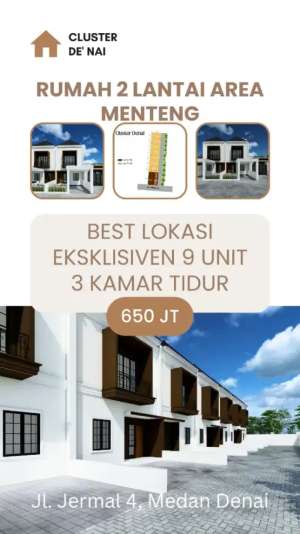 RUMAH 2 LANTAI LOKASI MEDAN DENAI lokasi di Medan Denai, tersedia melalui melalui situs Olx