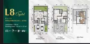 Rumah Baru Siap Huni 3 Lantai Attic Room Dekat AEON MallIKEA JGC lokasi di Cakung, tersedia melalui melalui situs Olx