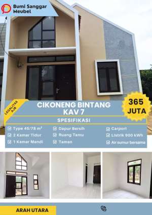 Rumah datar pinggir kota lokasi di Cileunyi, tersedia melalui melalui situs Olx