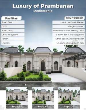 RUMAH EKSKLUSIF BERGAYA MEDITERANIA SMART HOME DI PRAMBANAN SLEMAN lokasi di Sleman, tersedia melalui melalui situs Olx