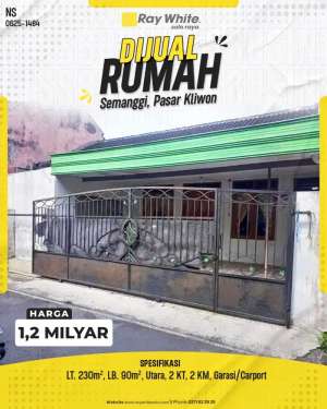 Rumah Luas di Semanggi, Pasar Kliwon, Surakarta lokasi di Pasar Kliwon, tersedia melalui melalui situs Olx