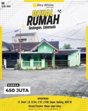 Rumah Minimalis Siap Huni di Perumahan Gedongan Colomadu, Karanganyar lokasi di Colomadu, tersedia melalui melalui situs Olx