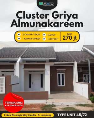 Rumah murah baru siap huni hanya dengan 275 juta saja Free BPHTB lokasi di Tanjung Senang, tersedia melalui melalui situs Olx