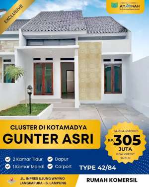 RUMAH MURAH DI PRAMUKA GG VANILI GUNUNG TERANG BISA KREDIT TANPA BANK lokasi di Langkapura, tersedia melalui melalui situs Olx