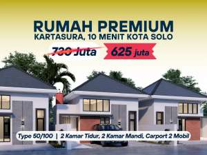 Rumah Solo Area Kampus 10 Menit Kota Solo lokasi di Kartasura, tersedia melalui melalui situs Olx