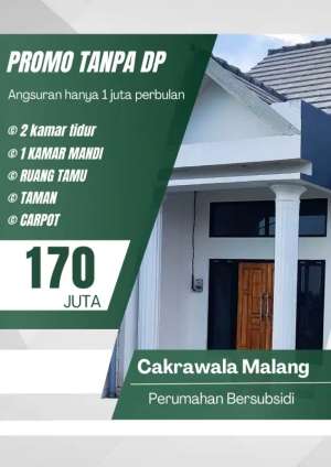 Rumah Tanpa DP di Cakrawala Malang, Siap Huni Sekarang lokasi di Pakisaji, tersedia melalui melalui situs Olx