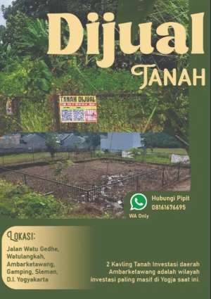 Tanah SHM Tanah Pekarangan Siap Bangun 2 Kavling Pecah Sertifikat lokasi di Gamping, tersedia melalui melalui situs Olx