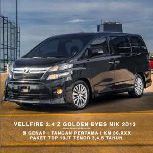 Jual bekas TDP10jt 2013 Z Golden Eyes Vellfire Toyota 2014 ZG SC G,lokasi di 