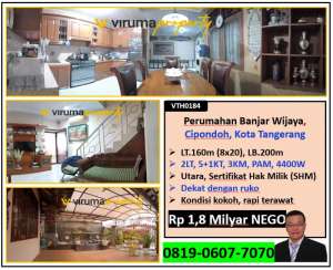 VTH0184 -Rumah Banjar Wijaya, Cipondoh, Kota Tangerang lokasi di Cipondoh, tersedia melalui melalui situs Olx