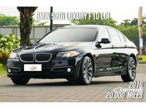 Jual bekas 2016 BMW 520i 2.0 Luxury Sedan Odo 20 Rbuan ANTIK DP RENDAH,lokasi di DKI Jakarta