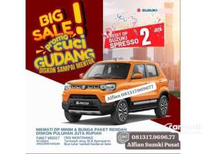 Jual bekas 2025 Suzuki S-Presso 1.0 Hatchback PROMO GAJIAN SALE BANTING HARGA DISKON HINGGA 30 JUTA,lokasi di DKI Jakarta