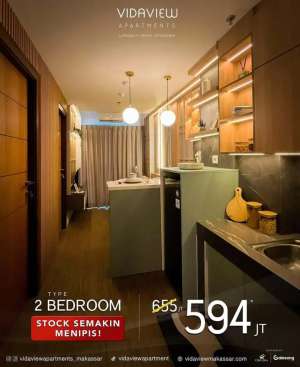 Apartemen vida view 2 BR hanya 594 juta lokasi di Panakkukang, tersedia melalui melalui situs Olx