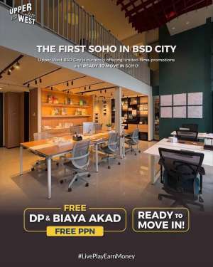 Cari SOHO Premium ditengah area komersial BSDdi UPPER WEST BSD AJA lokasi di Bumi Serpong Damai, tersedia melalui melalui situs Olx