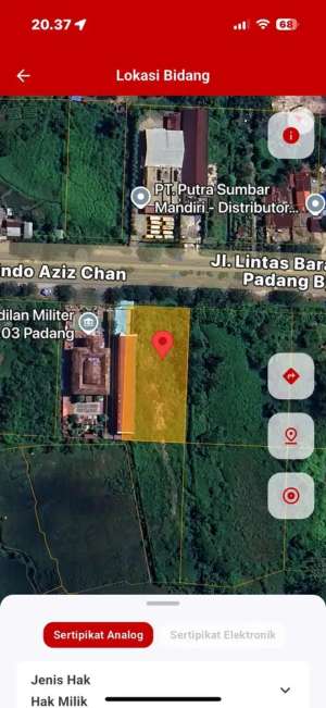 DIJUAL TANAH PROSPEKTIF DI BY PASS PADANG lokasi di Koto Tangah, tersedia melalui melalui situs Olx
