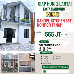 Dp 5 juta rumah 2Lt di cilengkrang siap huni dkt cibiru panyileukan lokasi di Kiaracondong, tersedia melalui melalui situs Olx