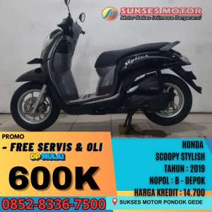 Jual bekas DP 600 RIBU HONDA SCOOPY STYLISH TAHUN 2019,lokasi di Jatiwarna