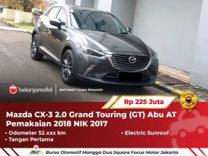 Jual bekas LOW KMMazda CX3 CX-3 CX 3 2.0 Grand Touring GT Abu AT 2017 2018,lokasi di 