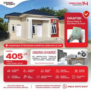 Rumah 3 Kamar Siap Huni-Strategis Dekat UINUnsyiah Cocok Investasi lokasi di Krueng Barona Jaya, tersedia melalui melalui situs Olx