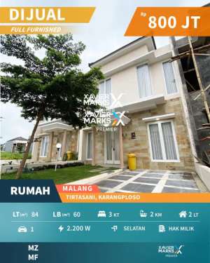 Rumah Baru Minimalis Modern Di Tirtasani Karangploso Malang lokasi di Karangploso, tersedia melalui melalui situs Olx