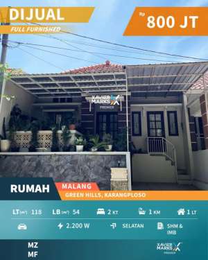 Rumah Modern Full Perabot Di Green Hills Karangploso Malang lokasi di Karangploso, tersedia melalui melalui situs Olx