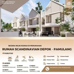Rumah RF Townhouse Pondok Petir, Baru Murah, Dekat Pamulang Tangsel di Bojongsari Depok, Jual Dijual lokasi di Pamulang, tersedia melalui melalui situs Olx