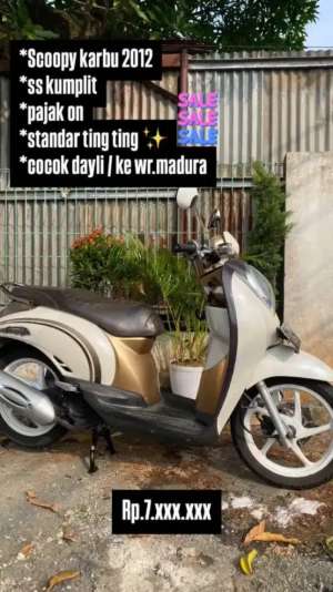 Jual bekas Scoopy karbu 2012,lokasi di Tapos